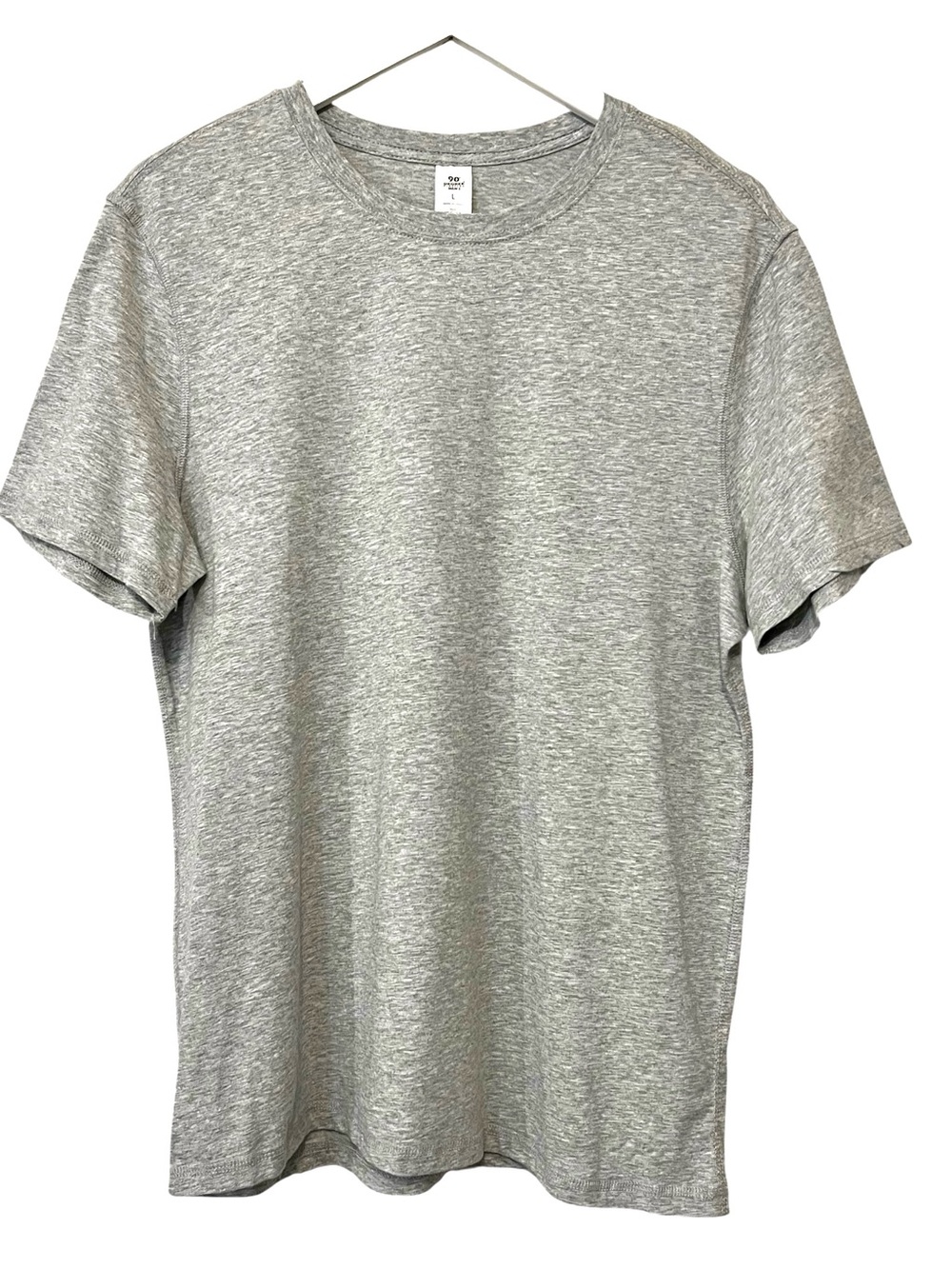 90 Degree by Reflex Crewneck T-Shirt, Supersoft with Stretch, Color Gray, Large